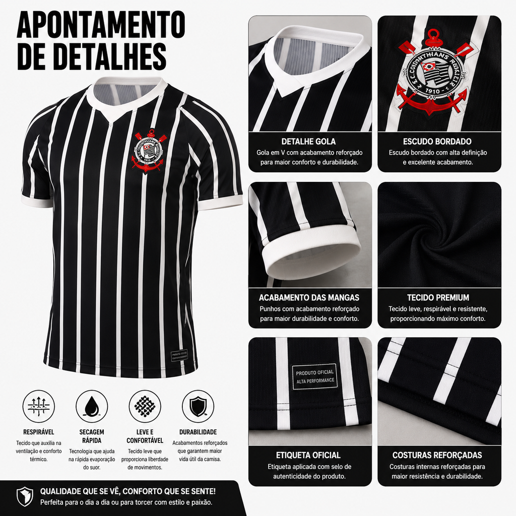 Camisa Corinthians Preta 2026/27