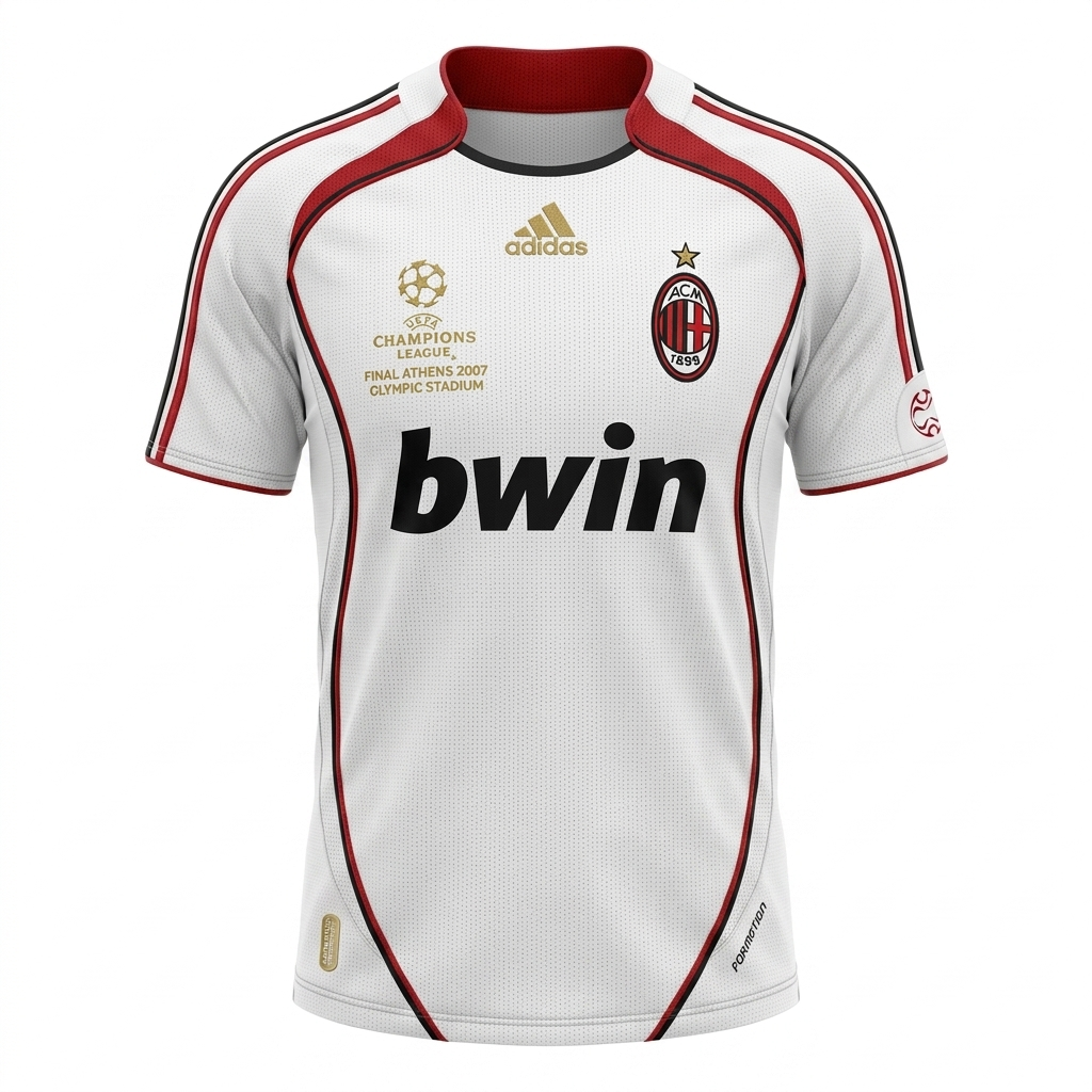 Camisa AC Milan Branca Retrô 2007