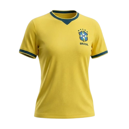 Camisa Feminina Seleção Brasileira Amarela Lançamento 2026/27